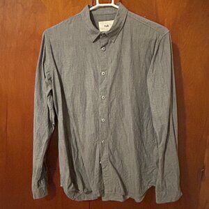 Folk Gray Long Sleeve Button Down Men's Medium